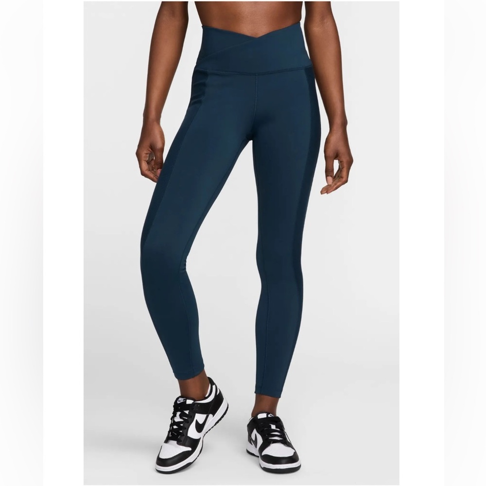 NWOT Nike One Wrap High Waisted 7/8 Amour Blue Leggings Size XS Crossover